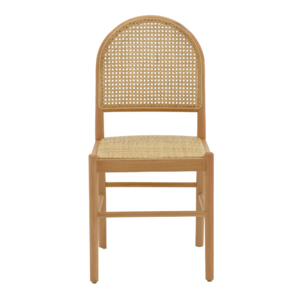 Καρέκλα Alessia pakoworld ξύλο οξιάς-rattan φυσικό 43x44x89εκ - Image 4