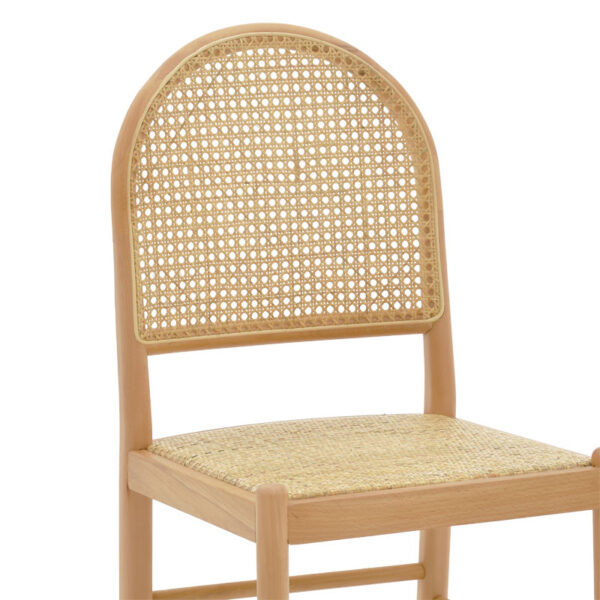 Καρέκλα Alessia pakoworld ξύλο οξιάς-rattan φυσικό 43x44x89εκ - Image 6