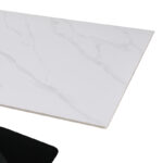 Τραπέζι Tafel pakoworld Sintered stone λευκό με μεταλλικά πόδια σε μαύρη απόχρωση 180x90x76εκ - Image 4