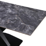 Τραπέζι Tafel pakoworld Sintered stone μαύρο με μεταλλικά πόδια σε μαύρη απόχρωση 180x90x76εκ - Image 4