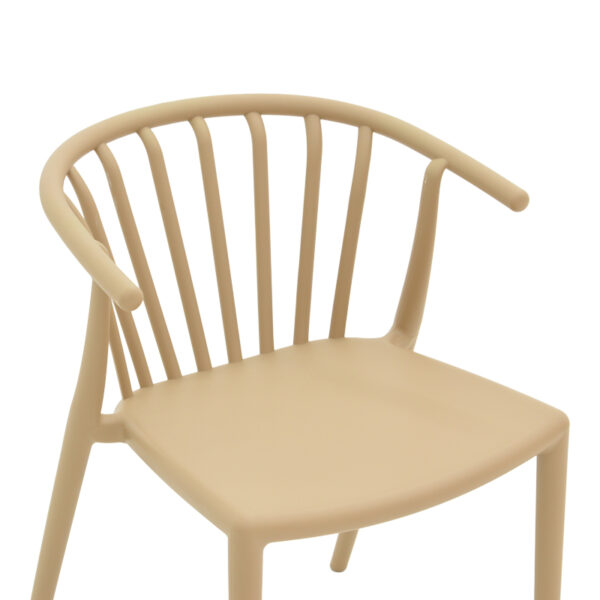 Πολυθρόνα Zelma pakoworld pp σε ανοιχτή απόχρωση cappuccino 55x53x73εκ - Image 6