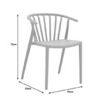 Πολυθρόνα Zelma pakoworld pp σε λευκή απόχρωση 55x53x73εκ - Image 6