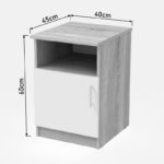 Κομοδίνο Galdi pakoworld σε sonoma απόχρωση 40x45x60εκ - Image 6