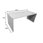 Γραφείο εργασίας Armadi pakoworld σε sonoma-λευκή απόχρωση 160x80x75εκ - Image 4