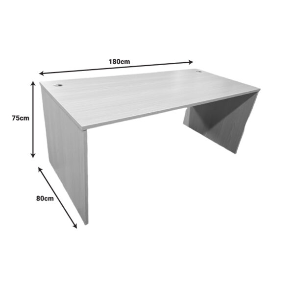 Γραφείο εργασίας Armadi pakoworld σε sonoma-λευκή απόχρωση 180x80x75εκ - Image 4