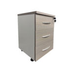 Συρταριέρα γραφείου τροχήλατη Armadi pakoworld σε sonoma-λευκή απόχρωση 40x40x55εκ