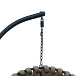 Κούνια φωλιά με βάση Makito pakoworld μέταλλο μαύρο-pvc σε μπεζ- γκρι απόχρωση 100x105x195εκ - Image 5