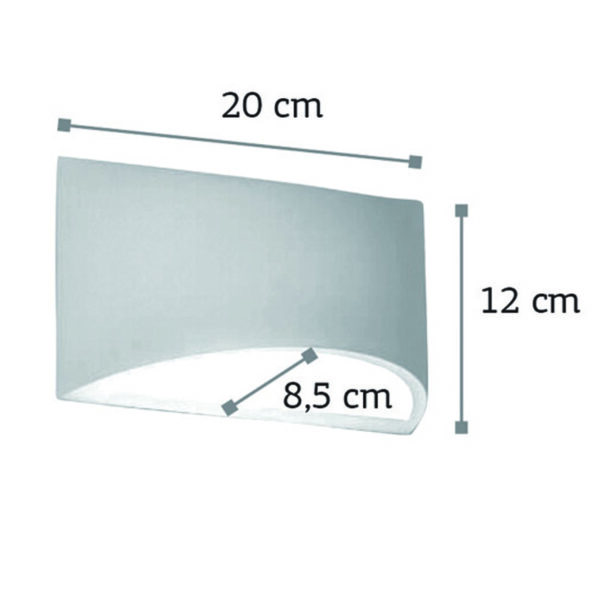 InLight Επιτοίχιο φωτιστικό λευκό από γύψο 1XG9 D:20cm (43415) - Image 4
