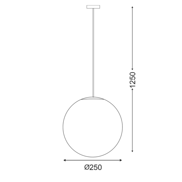 HANG LIGHT PMM Φ250 PMM SMOKY - Image 2