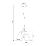 ΚΡΕΜΑΣΤΟ Φ/Σ 1ΧΕ27 ΤΣΙΜΕΝΤΟ+ΔΕΡΜΑ 20Χ10ΧΗ100CM ALFA - Image 2