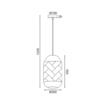 ^ΚΡΕΜΑΣΤΟ Φ/Σ 1ΧΕ27 RATTAN+ΞΥΛΟ D20XH120CM COCONUT - Image 2