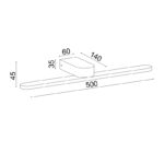 ^ΕΠΙΤΟΙΧΟ Φ/Σ LED 16W 4000K 1040LM ΜΑΥΡΟ ΜΕΤ/ΚΟ IP44 50Χ12Χ4CM PHOEBE - Image 3