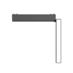 InLight Φωτιστικό LED 10W 3000K για Ultra-Thin μαγνητική ράγα σε μαύρη απόχρωση D:23cmX8cm (T03401-BL) - Image 2