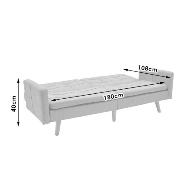 Καναπές-κρεβάτι Flexible pakoworld σε ανθρακί ύφασμα 198x87x76εκ - Image 12
