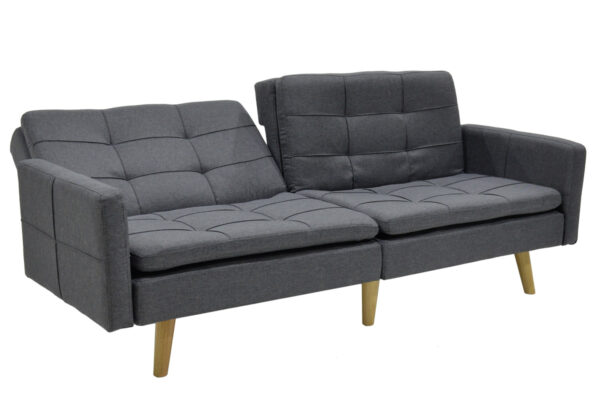 Καναπές-κρεβάτι Flexible pakoworld σε ανθρακί ύφασμα 198x87x76εκ - Image 5