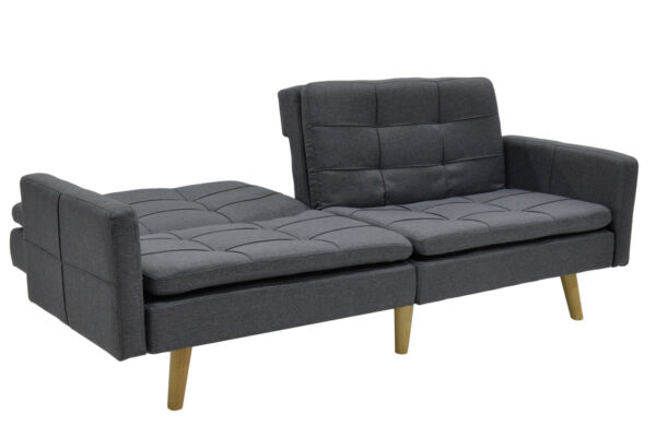 Καναπές-κρεβάτι Flexible pakoworld σε ανθρακί ύφασμα 198x87x76εκ - Image 6
