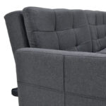 Καναπές-κρεβάτι Flexible pakoworld σε ανθρακί ύφασμα 198x87x76εκ - Image 9