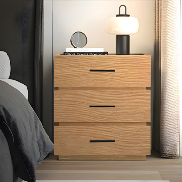Κομοδίνο Sonlen pakoworld mdf σε oak απόχρωση 60x40x66εκ - Image 2