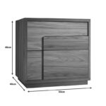 Κομοδίνο Inget pakoworld mdf σε καρυδί απόχρωση 50x40x48εκ - Image 2