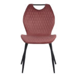 Καρέκλα Bongo pakoworld βελούδο σε σάπιο μήλο απόχρωση με μαύρα μεταλλικά πόδια 56.5x47x84εκ - Image 5
