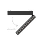 InLight Φωτιστικό LED 12W 3CCT για Ultra-Thin μαγνητική ράγα σε μαύρη απόχρωση (by tuya and zigbee) D:23cmX8cm (T04805-BL) - Image 2