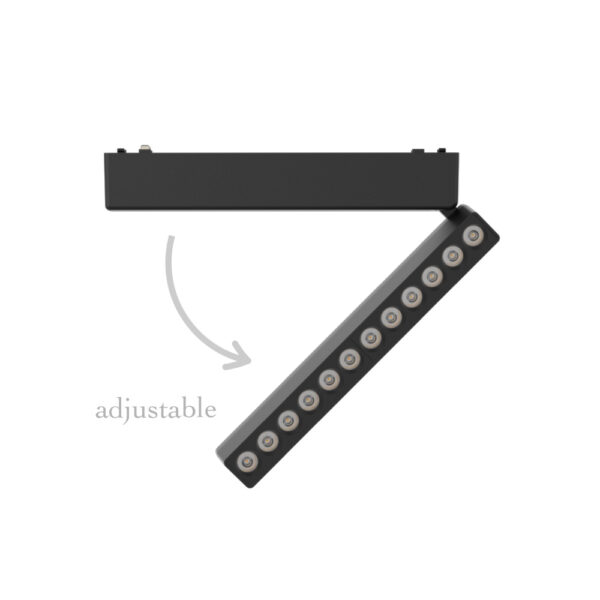 InLight Φωτιστικό LED 12W 3CCT για Ultra-Thin μαγνητική ράγα σε μαύρη απόχρωση (by tuya and zigbee) D:23cmX8cm (T04805-BL) - Image 2