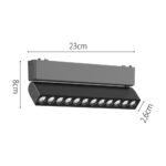 InLight Φωτιστικό LED 12W 3CCT για Ultra-Thin μαγνητική ράγα σε μαύρη απόχρωση (by tuya and zigbee) D:23cmX8cm (T04805-BL) - Image 5