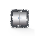 PRIME ΔΙΑΚ ΚΟΜΜΥΤΑΤΕΡ & LED ΛΥΧΝΙΑ ΠΡΟΣΑΝΑΤΟΛΙΣΜΟΥ (ΟΝ-ΟFF)ΚΛΙΠ 1+1P 10AX 250VAC IP20 MAT ΑΛΟΥΜΙΝΙΟ