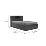 Κρεβάτι  OLYMPUS pakoworld σε χρώμα wenge 120x200εκ - Image 3