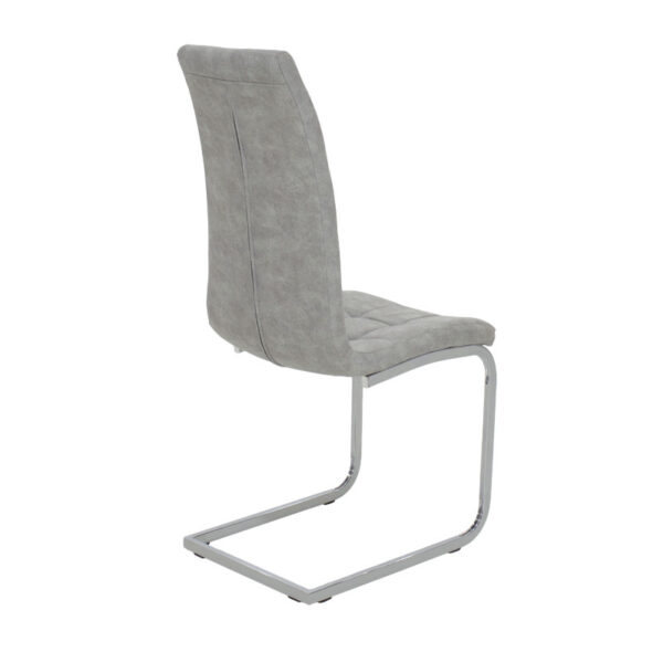 Καρέκλα Darrell pakoworld pu αντικέ γκρι-βάση χρωμίου 42x49x106εκ - Image 2