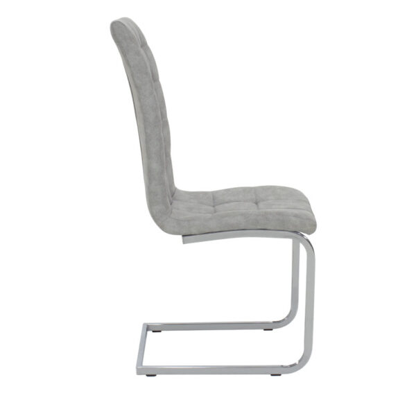 Καρέκλα Darrell pakoworld pu αντικέ γκρι-βάση χρωμίου 42x49x106εκ - Image 3