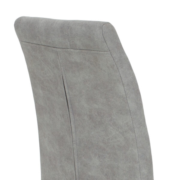 Καρέκλα Darrell pakoworld pu αντικέ γκρι-βάση χρωμίου 42x49x106εκ - Image 5