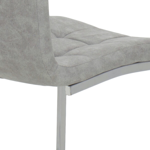 Καρέκλα Darrell pakoworld pu αντικέ γκρι-βάση χρωμίου 42x49x106εκ - Image 7