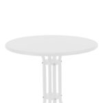 Τραπεζαρία Vergo-Calan pakoworld 3τεμ λευκό μέταλλο Φ60x70εκ - Image 6