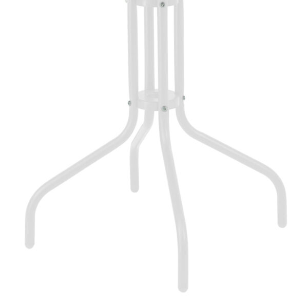 Τραπεζαρία Vergo-Calan pakoworld 3τεμ λευκό μέταλλο Φ60x70εκ - Image 7