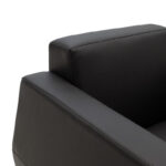 Πολυθρόνα Dermis pakoworld inox-τεχνόδερμα μαύρο 88x75x75εκ - Image 5