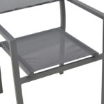 Πολυθρόνα Moly pakoworld  ανθρακί αλουμίνιο-textilene 61x56.5x87.5εκ - Image 7