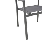 Πολυθρόνα Moly pakoworld  ανθρακί αλουμίνιο-textilene 61x56.5x87.5εκ - Image 8