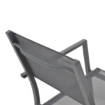 Πολυθρόνα Moly pakoworld  ανθρακί αλουμίνιο-textilene 61x56.5x87.5εκ - Image 9