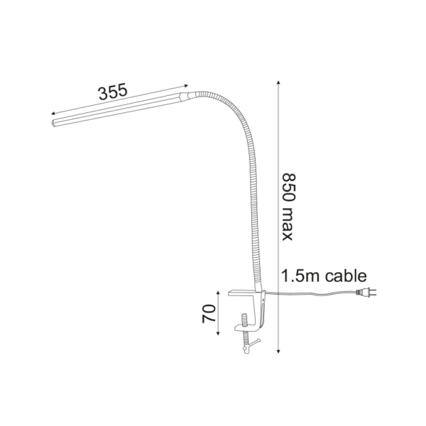 LED Φ/Σ ΓΡΑΦ 5W 4000Κ ΑΦΗΣ ΧΡΥΣ ΜΕ ΣΠΙΡΑΛ+ΣΦΙΓΚΤ 230V H85.5 DELGADO - Image 3