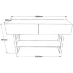 Κονσόλα Vien pakoworld oak-μαύρο 139x43x75,5εκ - Image 4
