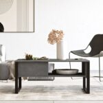 Τραπέζι σαλονιού Honora pakoworld ανθρακί antique-μαύρο 100x60x44.5εκ - Image 3