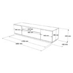 Έπιπλο τηλεόρασης Soren pakoworld sonoma-ανθρακί 180x.44.5x44.6εκ - Image 6