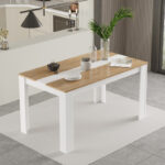 Τραπέζι Sepen pakoworld σε φυσική-λευκή απόχρωση 140x80x74εκ - Image 2