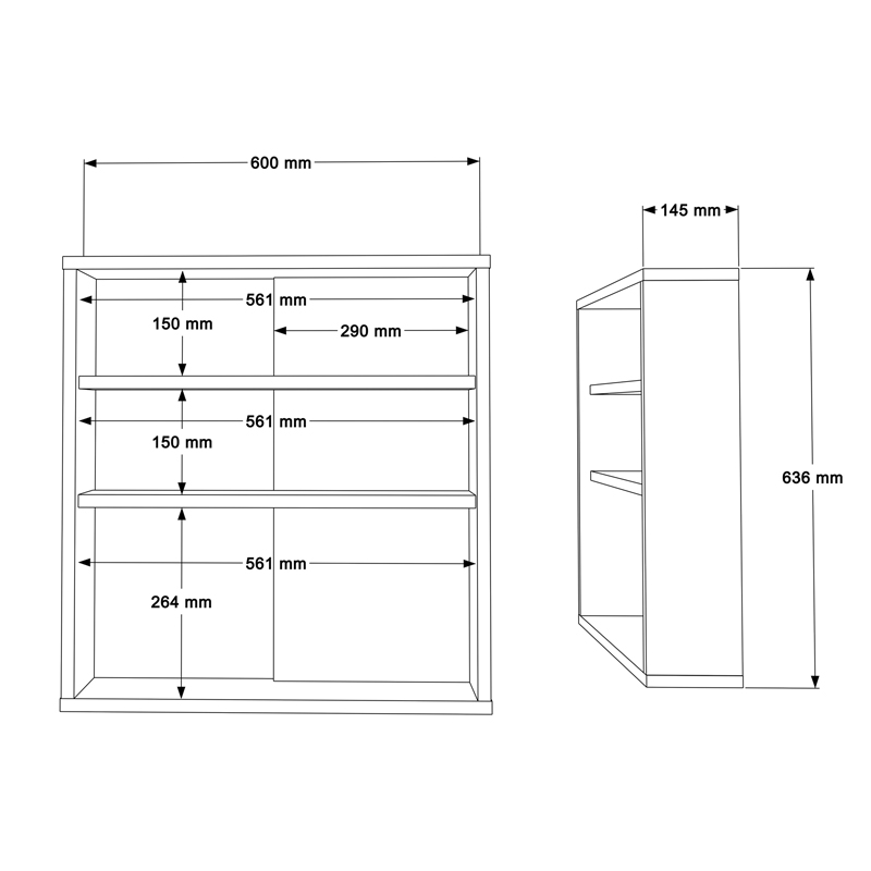 176-000197-4 Ντουλάπι μπάνιου Bagno με καθρέπτη pakoworld σε λευκή απόχρωση 60x14.5x63.6εκ - Image 5