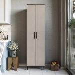 Στήλη Cambi pakoworld σε καφέ-ανθρακί απόχρωση 50x35.5x183.6εκ - Image 4