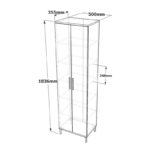 Στήλη Cambi pakoworld σε καφέ-ανθρακί απόχρωση 50x35.5x183.6εκ - Image 5
