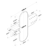 Κρεμάστρα-καθρέπτης Baunty pakoworld λευκό-καρυδί125x2x122εκ - Image 4