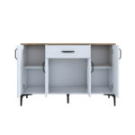 Μπουφές Ubron pakoworld λευκό-καρυδί μελαμίνης 120x40x78.6εκ - Image 4