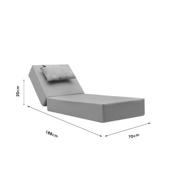 Μαξιλάρι ξαπλώστρας Specta pakoworld ύφασμα μπεζ 60x190x20εκ - Image 7